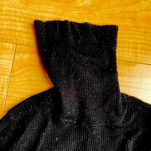 Black Fine Wool Turtleneck